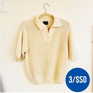 3/$50 MIOU MUSE LN Crochet Pullover M